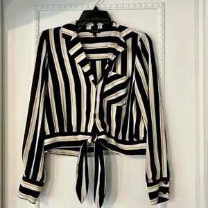 Who What Wear Striped Blouse